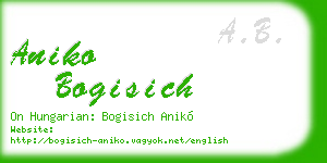 aniko bogisich business card